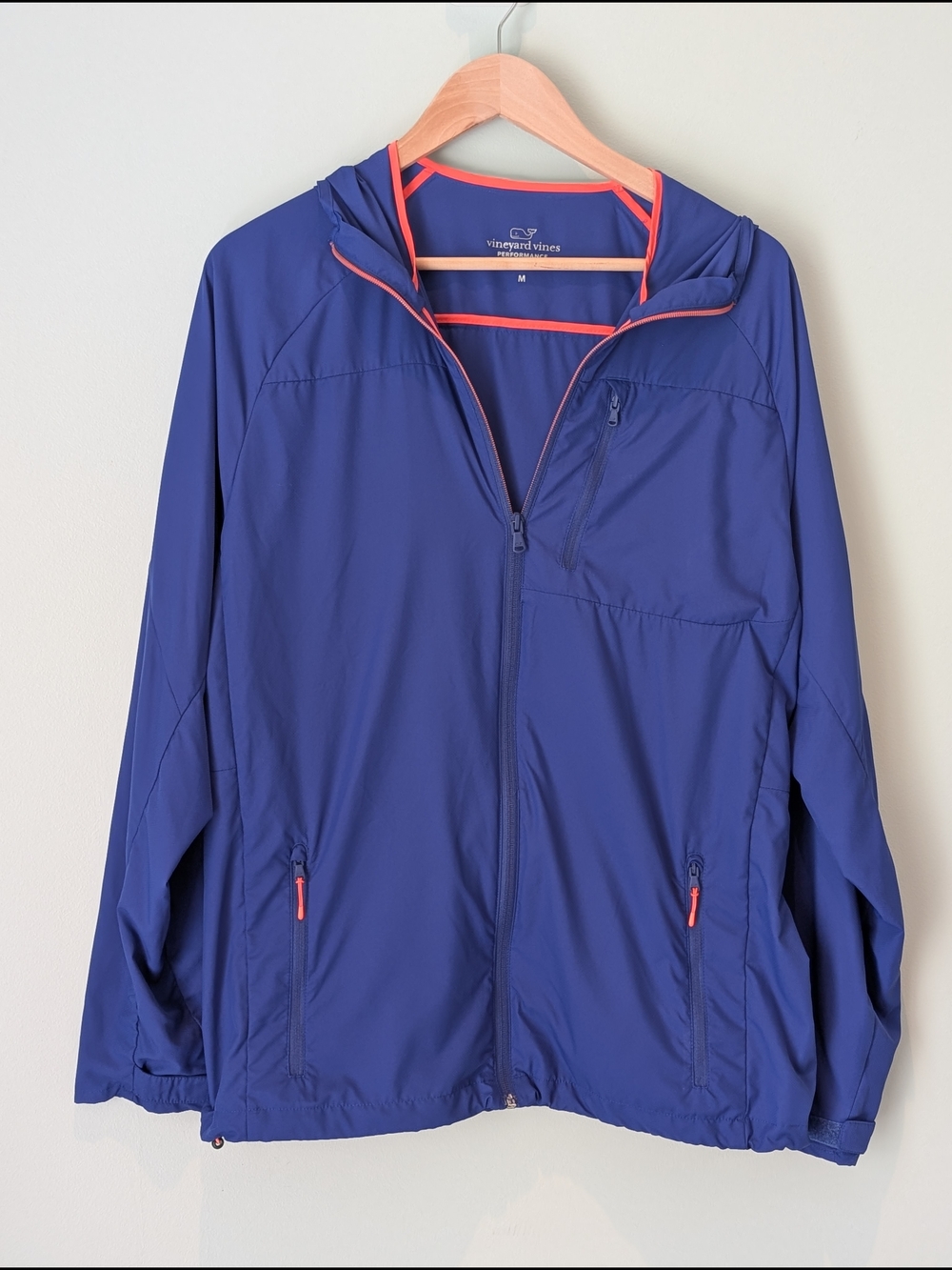 Vineyard Vines Blue Lightweight Hooded Jacket